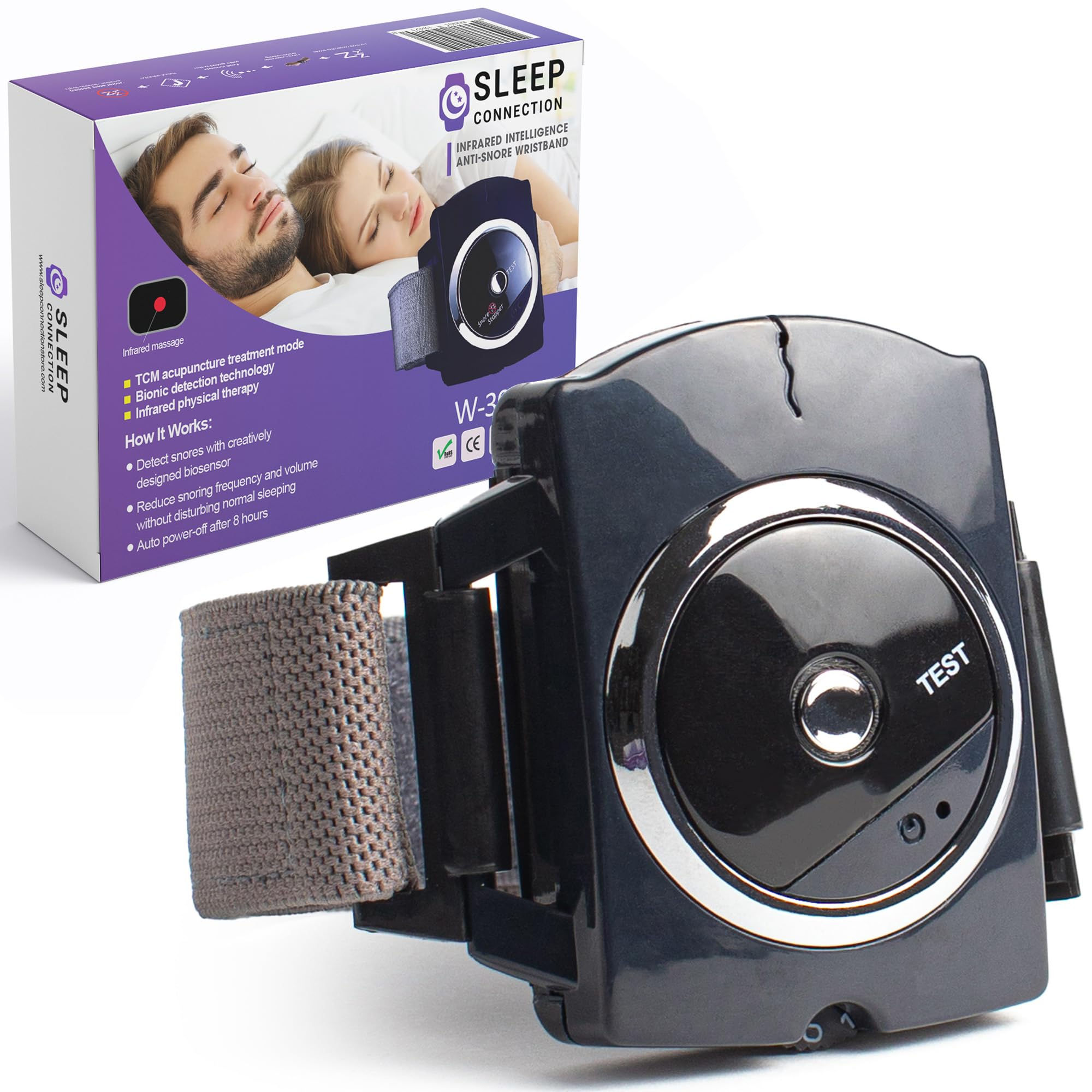 Sleep Connection Anti-Snore Wristband - Advanced Anti Snoring Device with Bionic