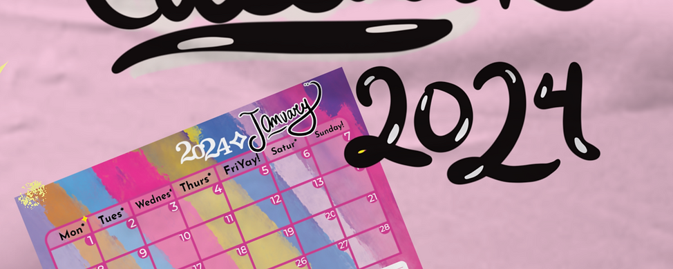 Printable Colourful Calendar 2024