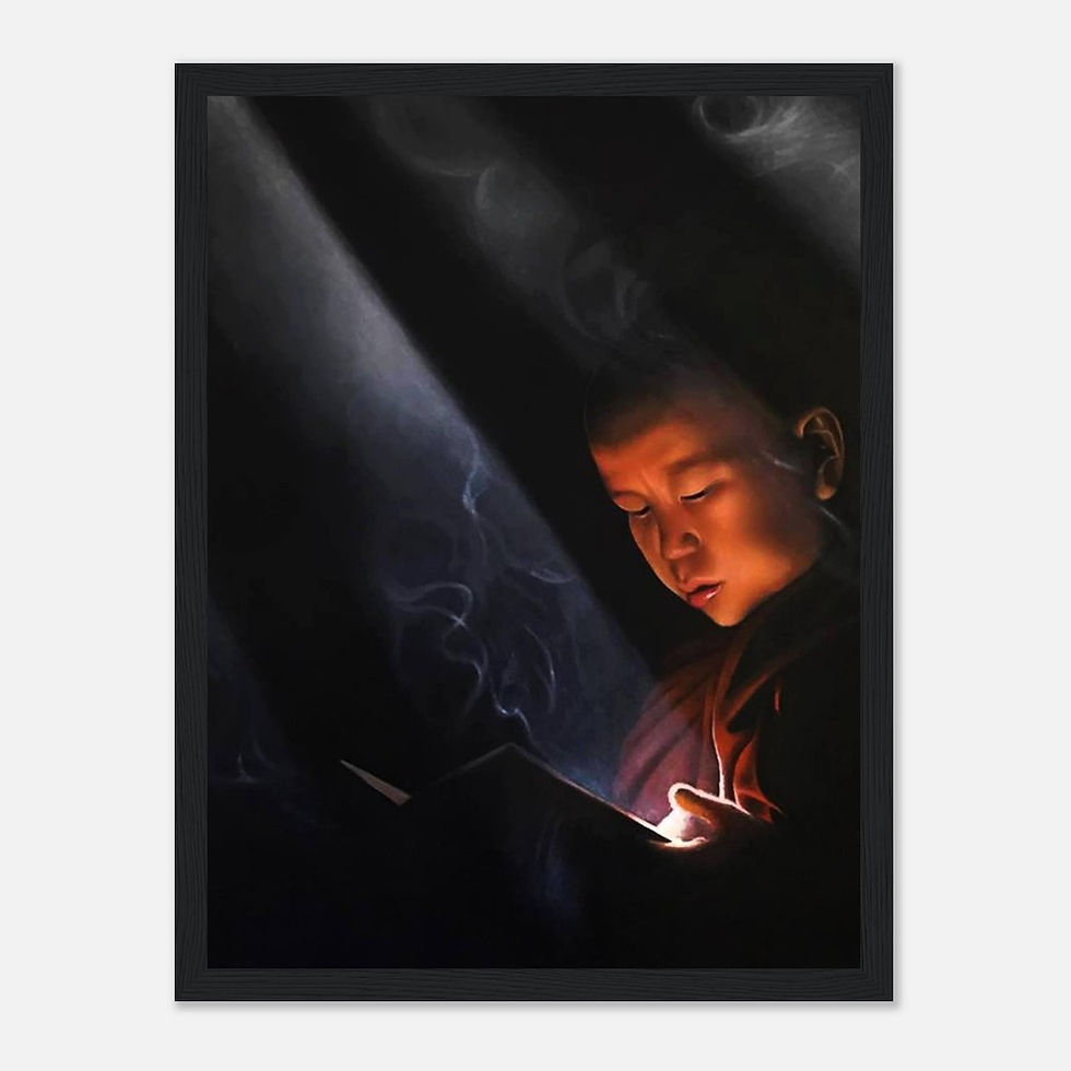Thumbnail: The Little Monk Premium Matte Paper Wooden Framed Poster