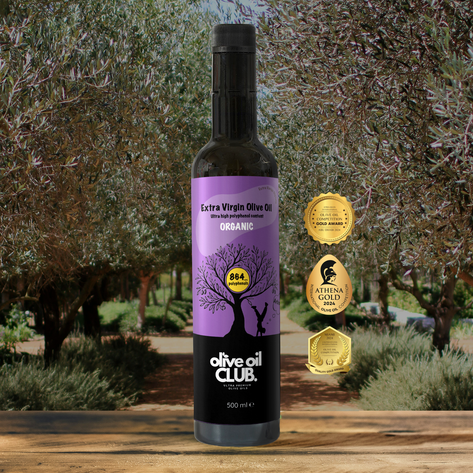 Olive Oil Club : Arbosana 500ml - Polyfenolrijke bio-extra virgin olijfolie
