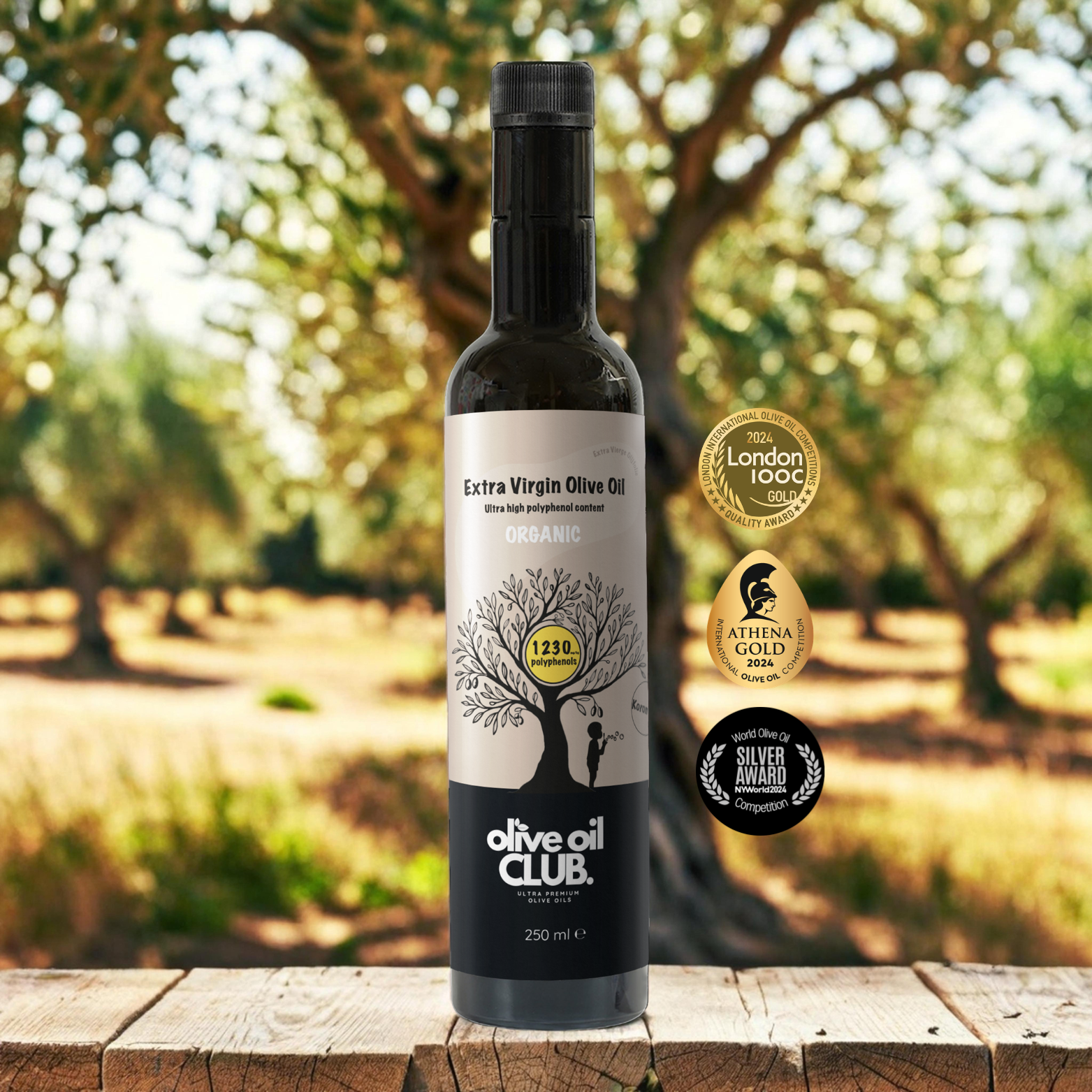 Olive Oil Club : Koroneiki 250ml - Polyfenolrijke bio-extra virgin olijfolie