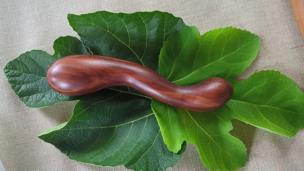 Wooden Dildo, Handcrafted, Plum Wood