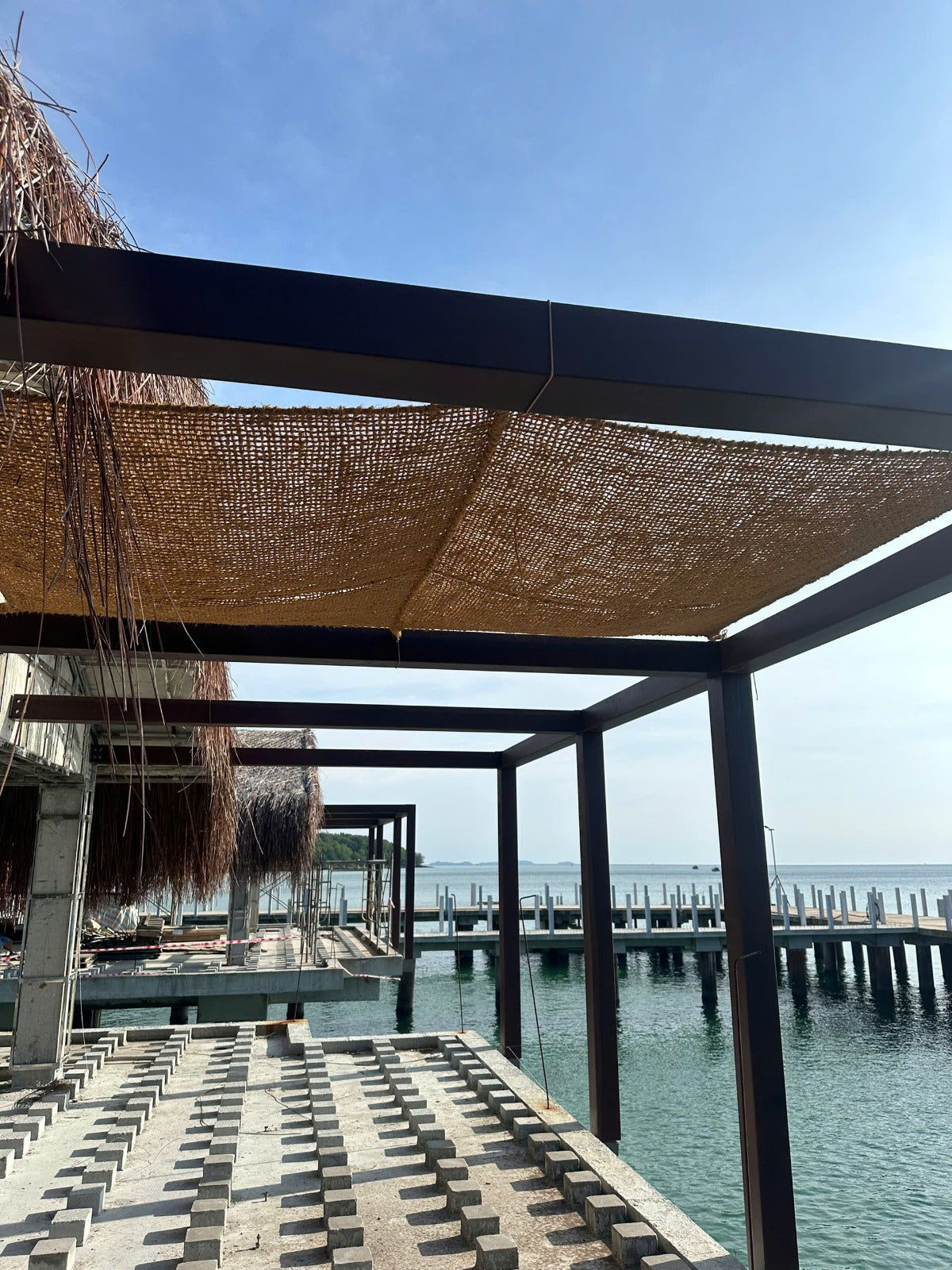 Schaduwdoek rechthoek kokosnootvezel