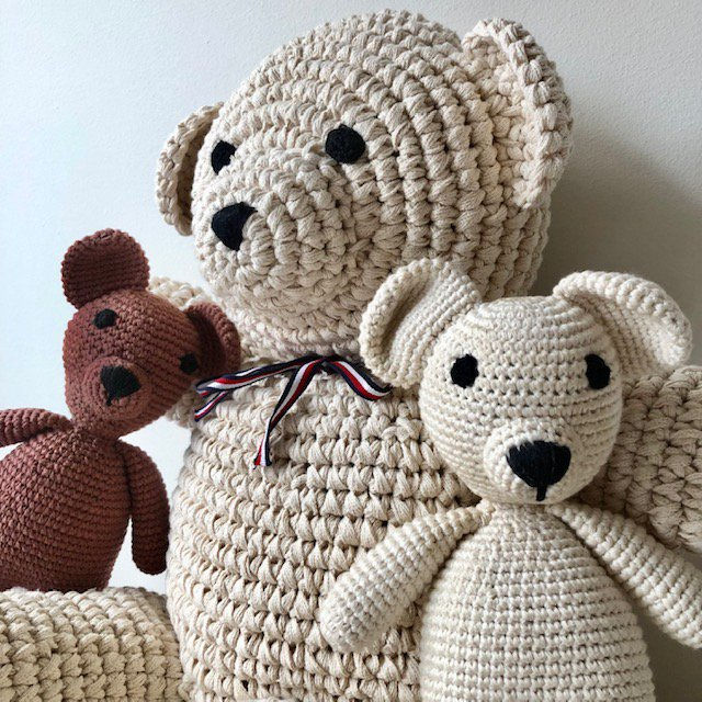 Thumbnail: Luna-Leena : Hond Bella knuffel - off-white - biologisch katoen