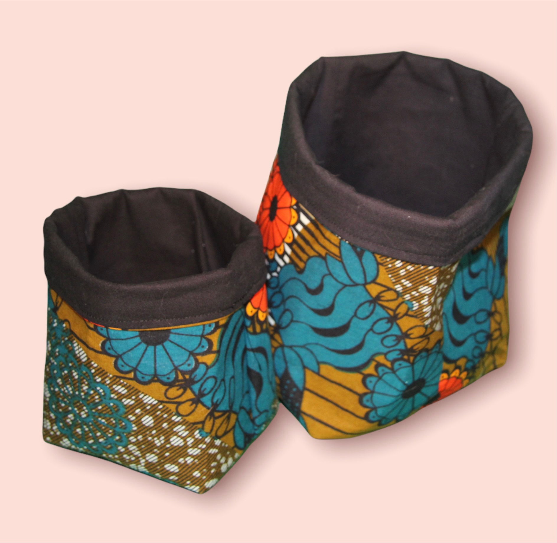 Lined Fabric Basket Set