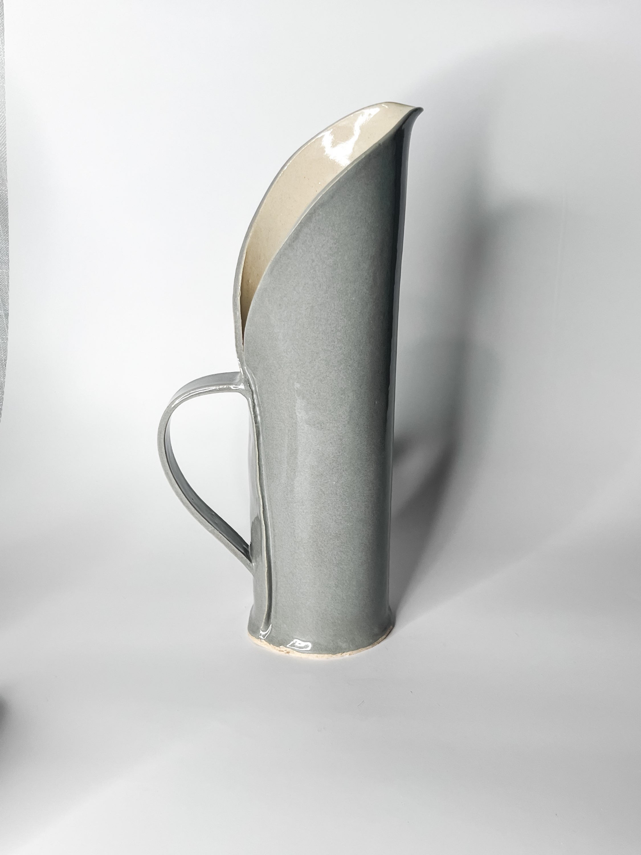 Grey blue pitcher/vase