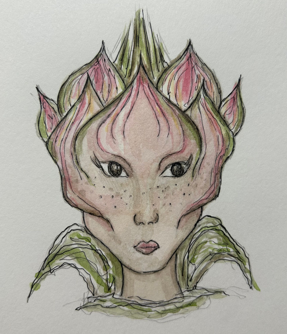 Interpretive design for flower sprite.