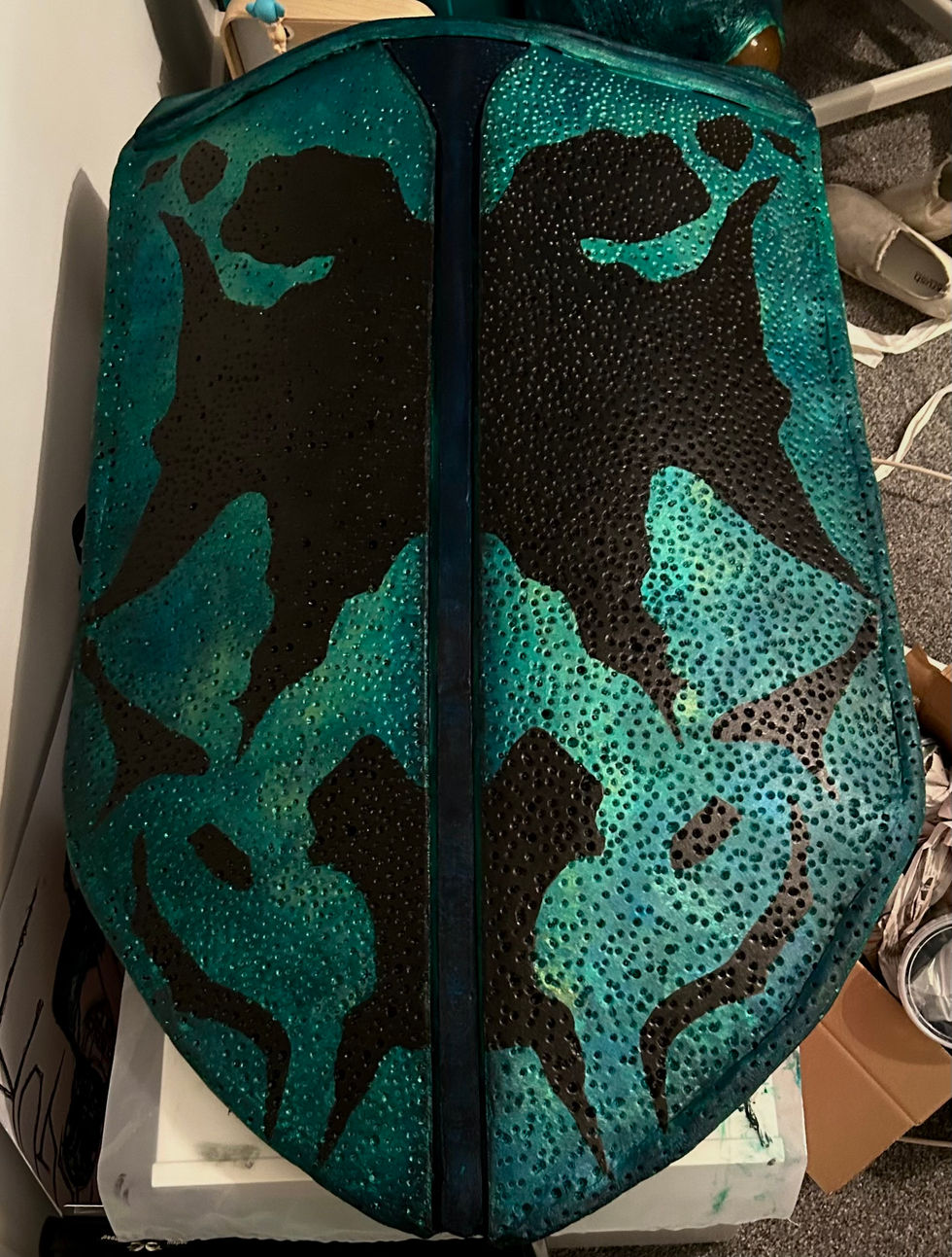 Wing casing painted