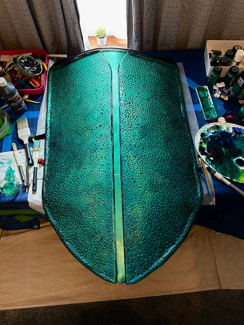 Base paint layers for wing casing