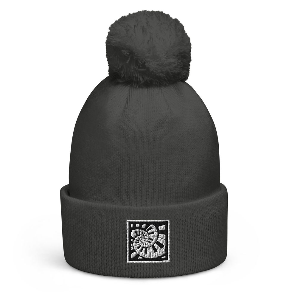 Thumbnail: 'Landscapes' Piano Spiral Pom pom beanie