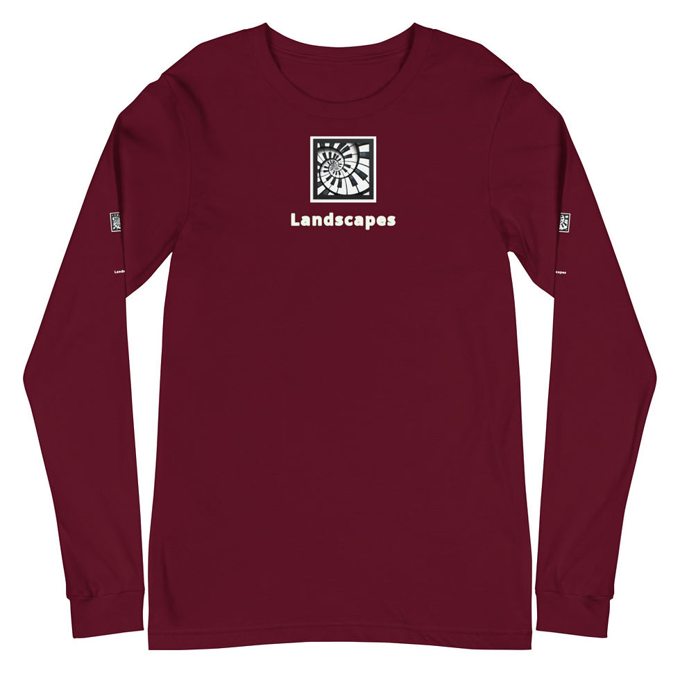 Thumbnail: 'Landscapes' Piano Spiral Unisex Long Sleeve Tee