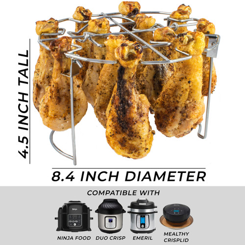 The Steam Boss Air Fryer Vertical Chicken Grill Rack thepressurepeople