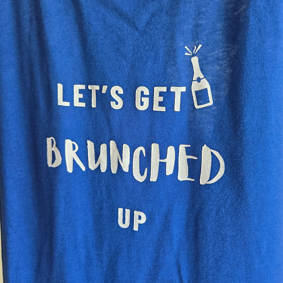 Thumbnail: "Let's get brunched up" racerback tank