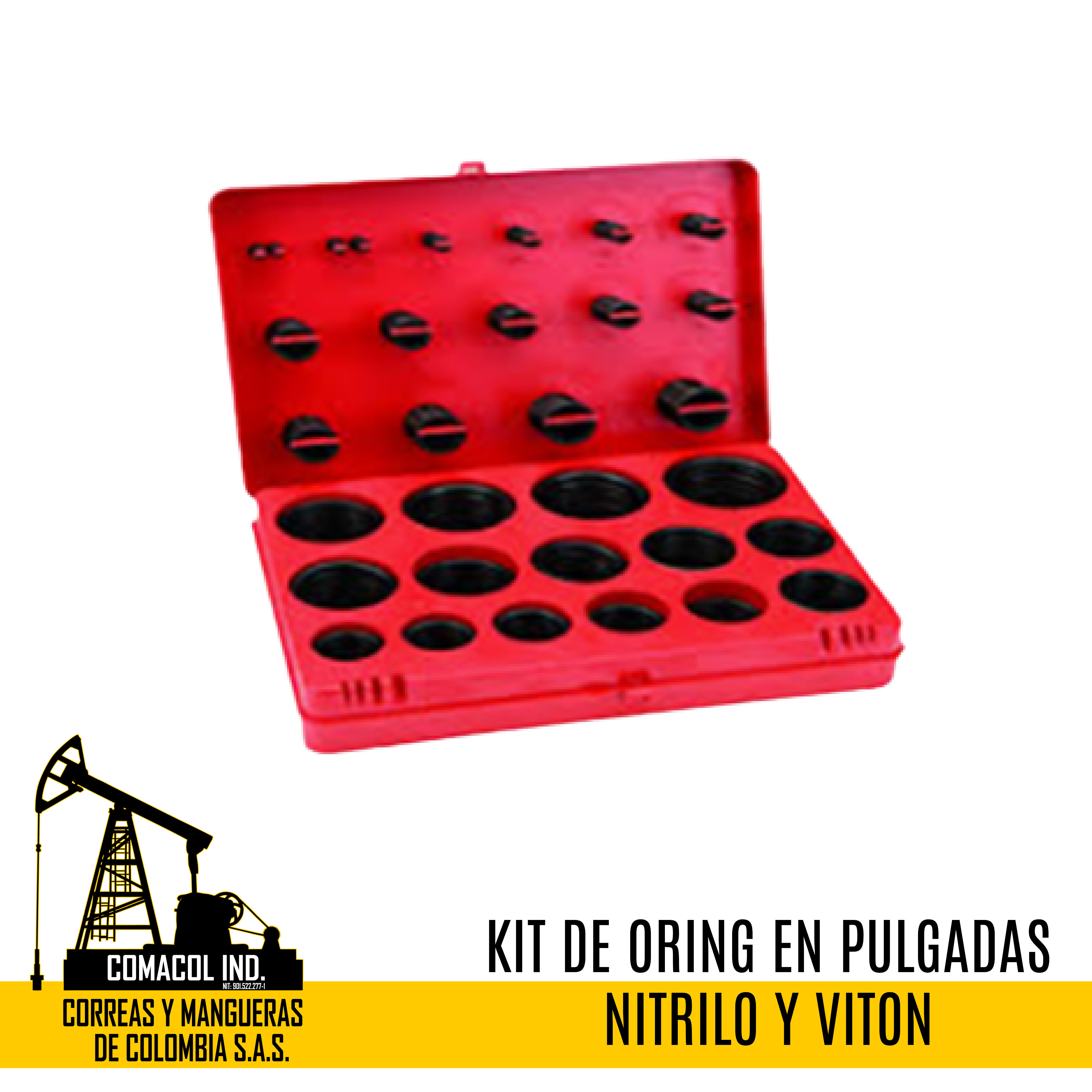 KIT DE ORING EN PULGADAS NITRILO Y VITON