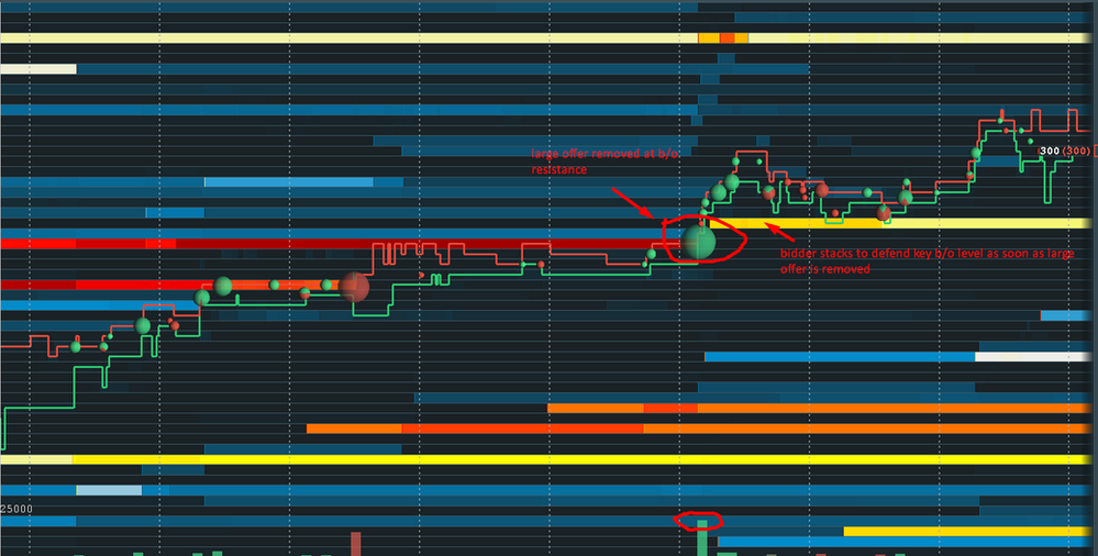 Reading orderflow with Bookmap