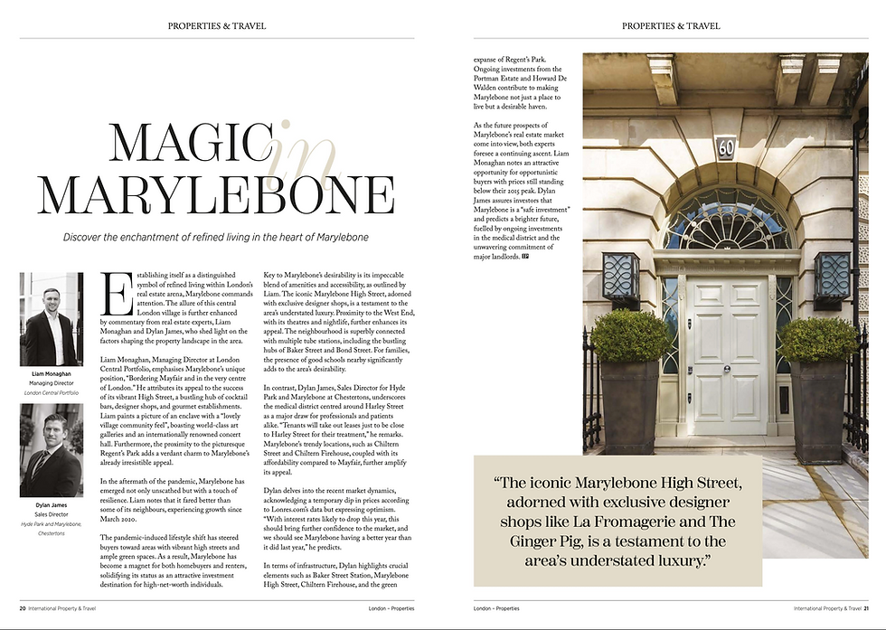 Marylebone's property market