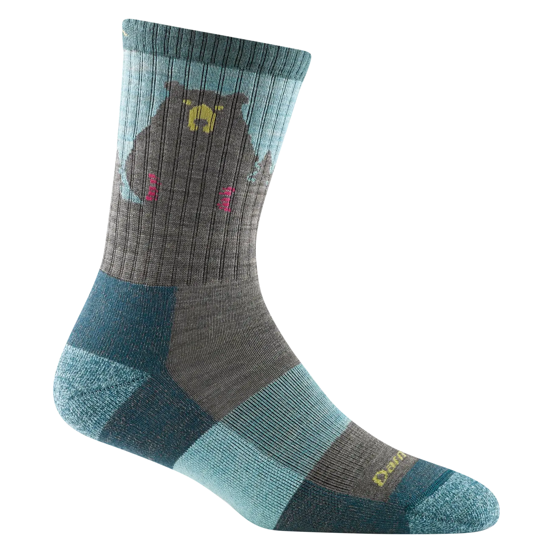 Women's Bear Town Micro Crew Lightweight Hiking Socks - Aqua