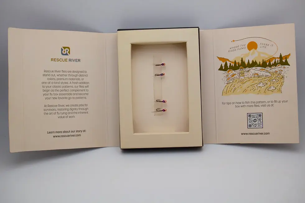 Thumbnail: Hand- Tied Flies (Brown Thread Frenchie- Set of 4)