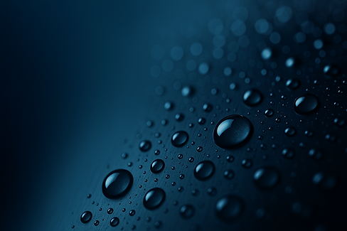 Gouttes d'eau sur fond bleu.png