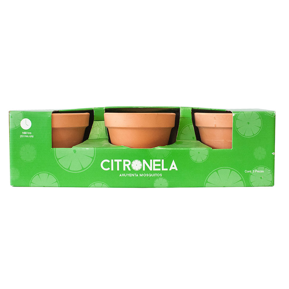Miniatura: Citronela 3 Pack Maceta de Barro