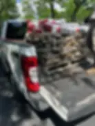 Truck with load of materials.