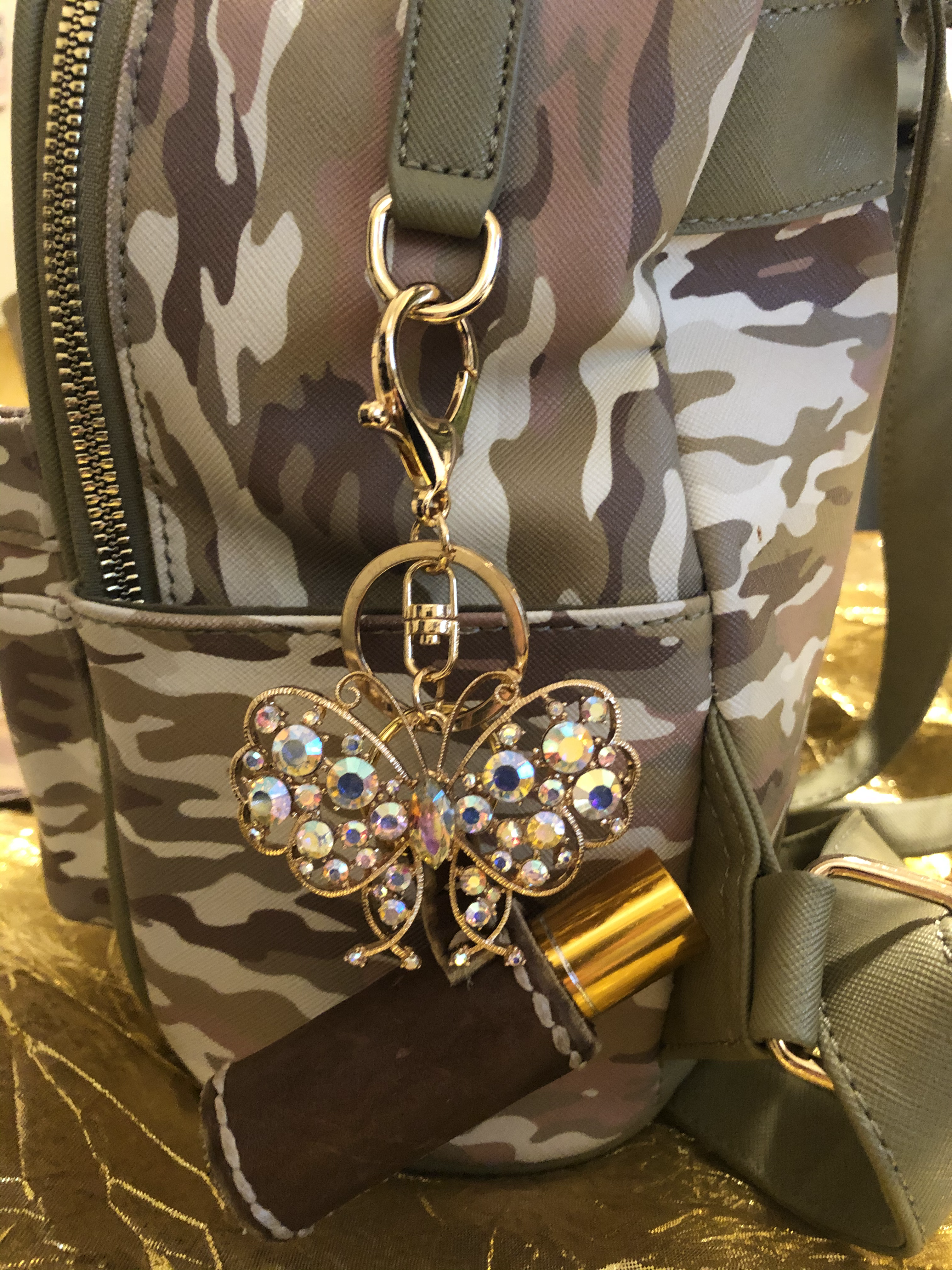 Anointing Oil holder with butterfly key chain