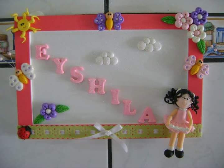 Miniatura: Decoração porta de quarto de bebê 