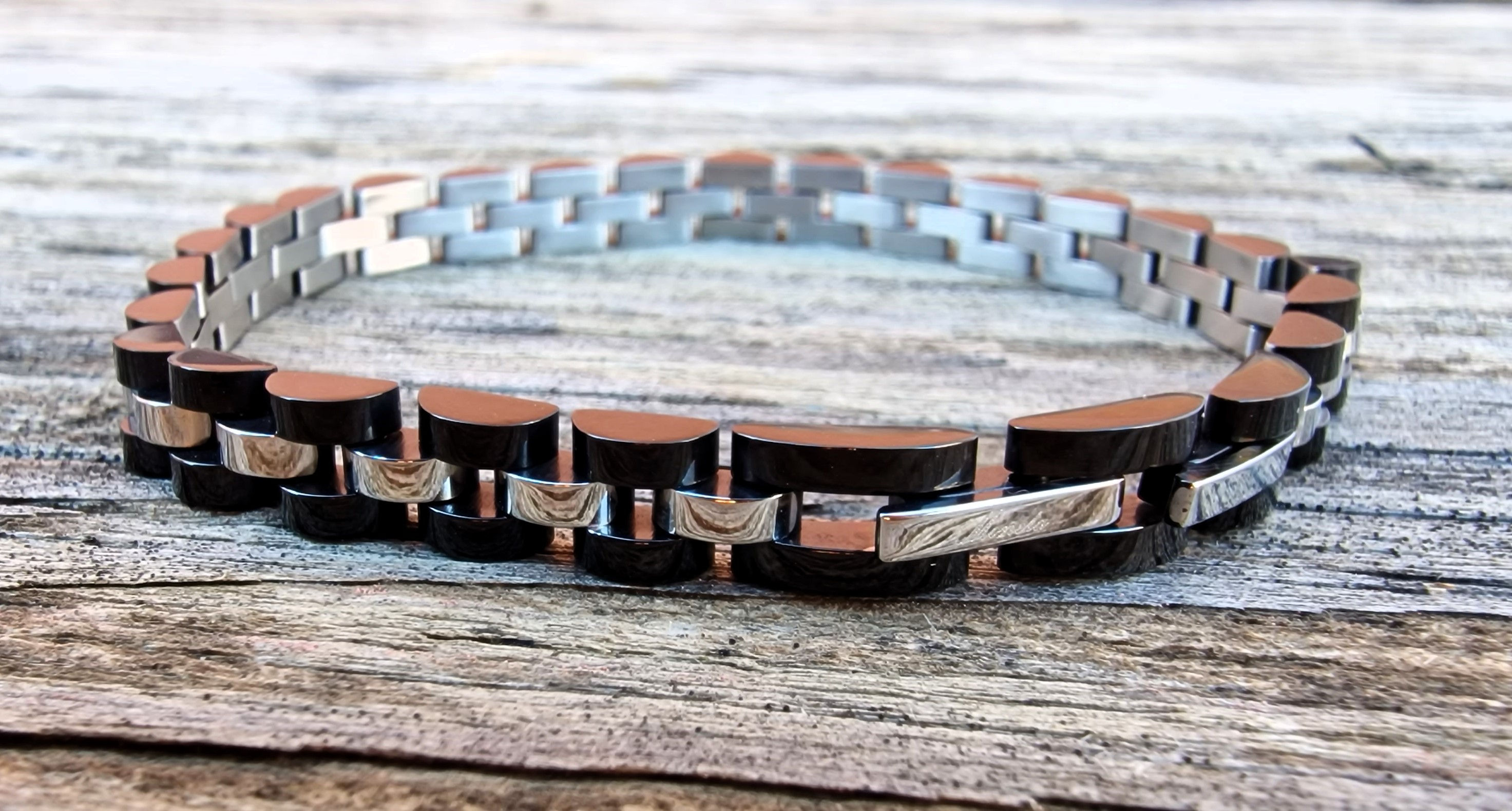 Bracciale con maglie in acciaio -Mod.BA5-