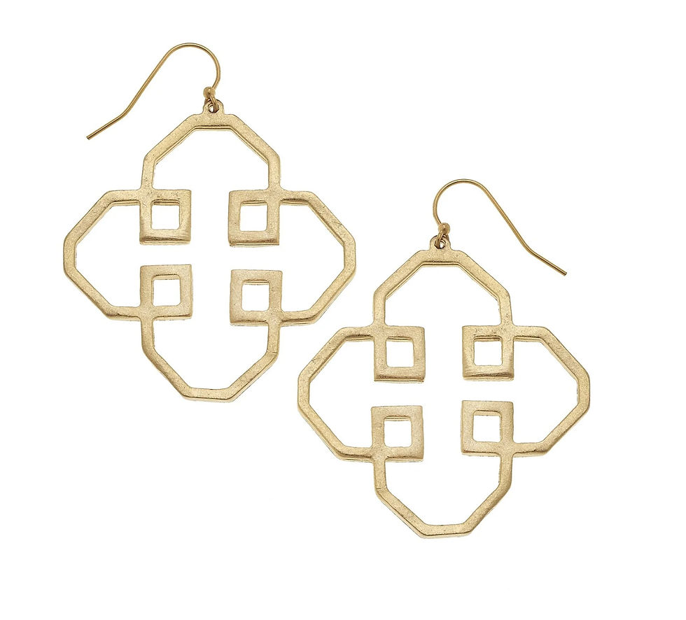 Susan Shaw Geometric Outline Earrings
