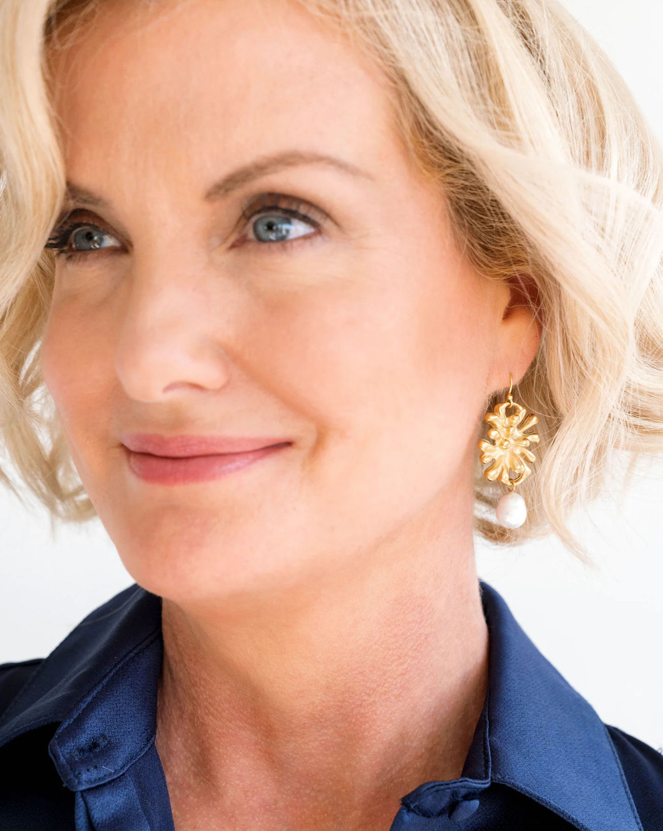 Susan Shaw Firecracker Pearl Drop Earrings 24K TP Gold