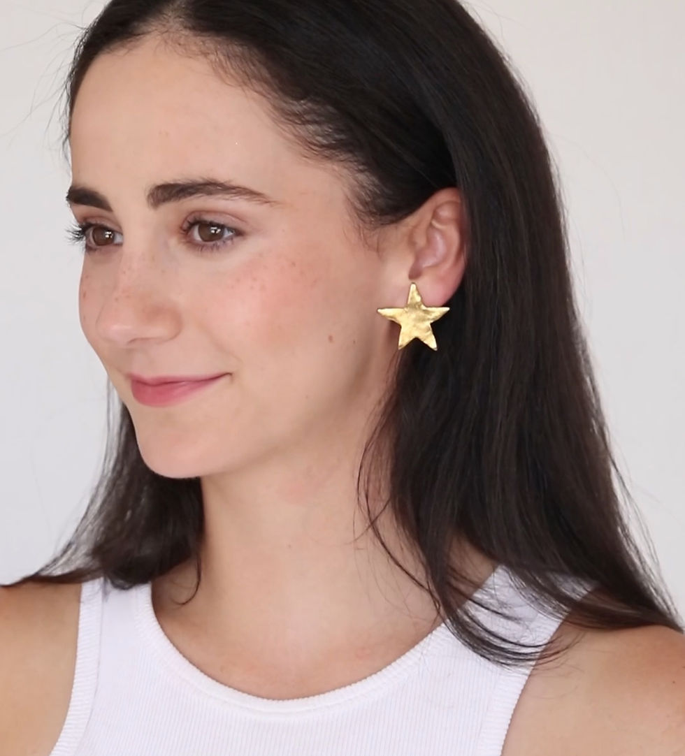 Thumbnail: Susan Shaw Star Studs Earrings 24K TP Gift Jewelry