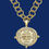 Thumbnail: Susan Shaw Gold Cross on Cross Medallion Necklace Handcast Jewelry