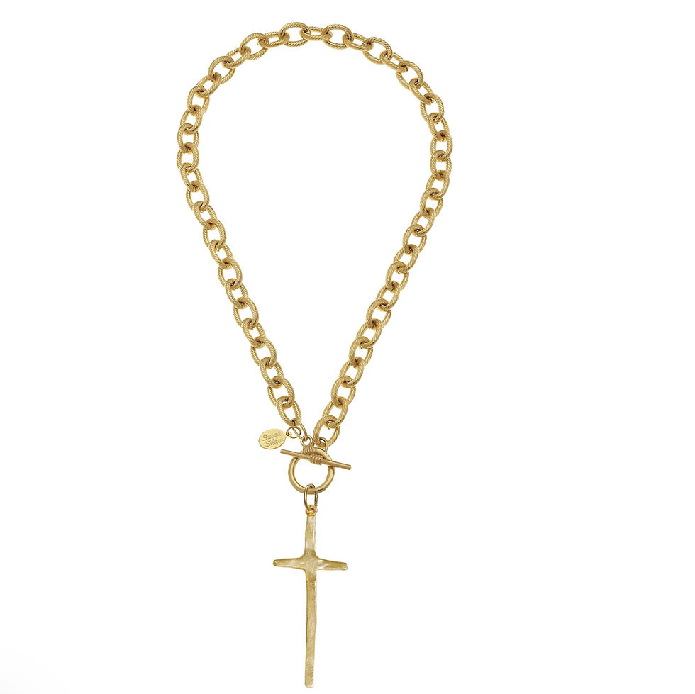 Thumbnail: Susan Shaw Tall Cross Toggle Necklace