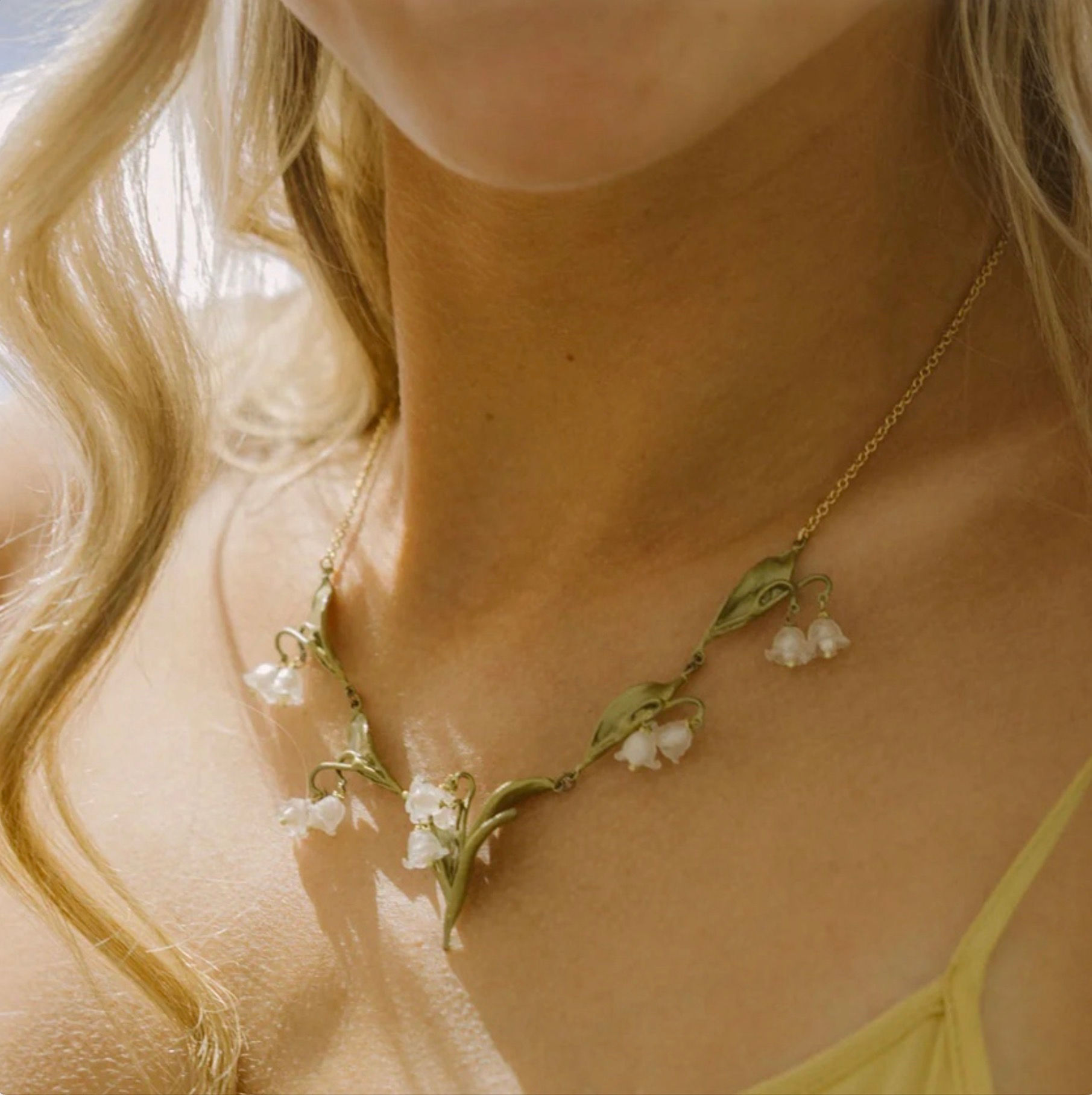 Michael Michaud Lily of the Valley Necklace Botanical Gift J