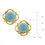 Thumbnail: Susan Shaw Scroll Turquoise Cab Studs Earrings 24K TP Gold Gift Jewelry