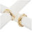 Thumbnail: L'Objet Three-Ring Napkin Jewels Gold Set/4