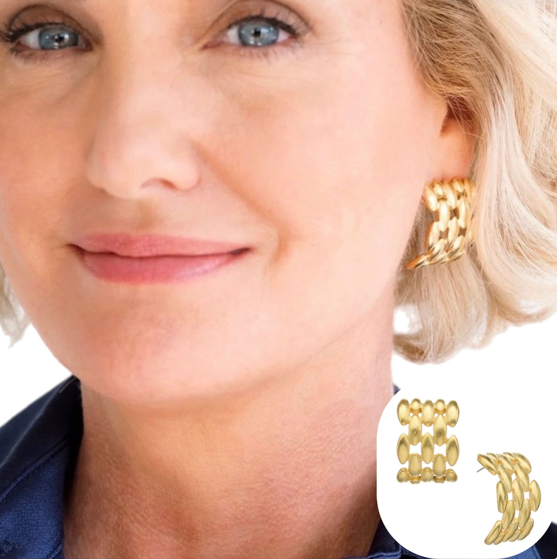 Susan Shaw Beverly Hoops Earrings Gift Jewelry