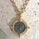 Thumbnail: VB & Co  Bee Necklace Coin French Matte Gold Chain Jewelry