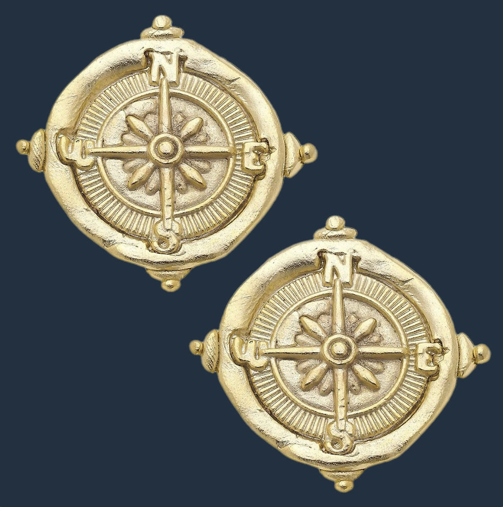 Susan Shaw Compass Stud Earrings