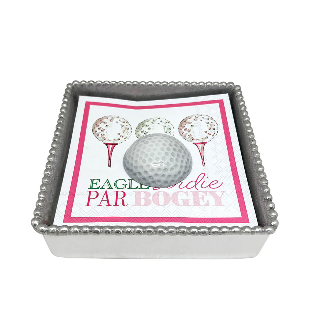 Mariposa WHITE GOLF BALL NAPKIN WEIGHT