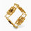 Thumbnail: Dhwani Bansal Mori Cuff Bracelet Hinged Gem 22K Gold Jewelry Gift