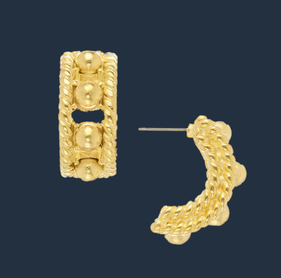 Thumbnail: Susan Shaw Jewelry Gold Capri Hoops Earrings