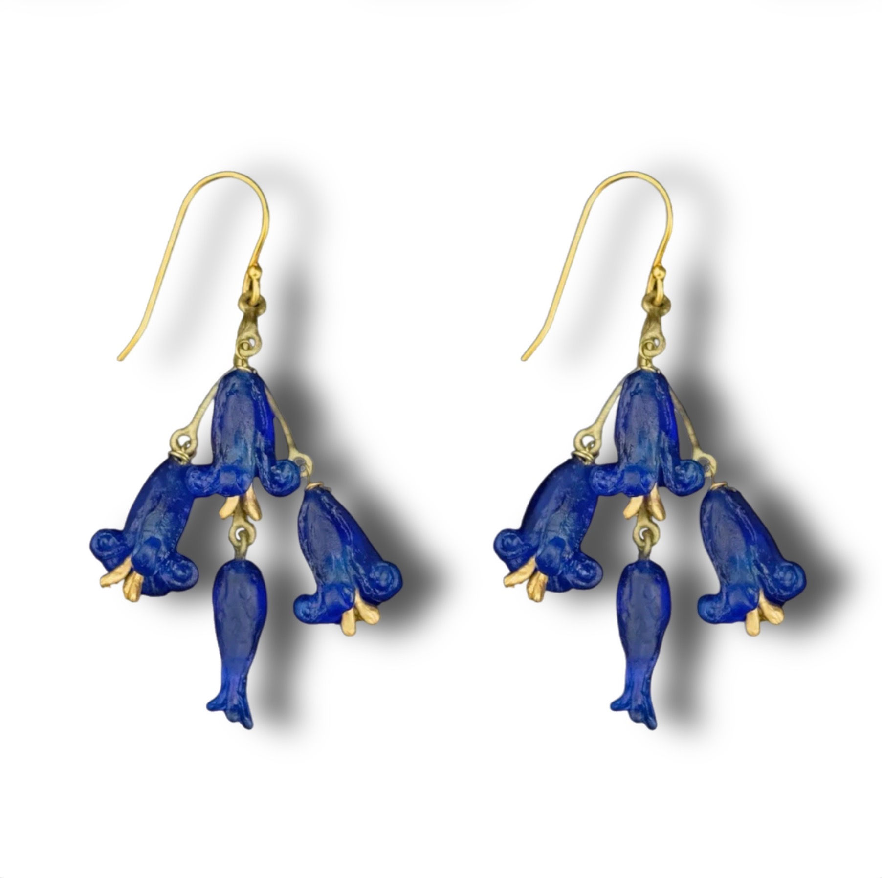 Michael Michaud English Bluebells Statement Wire Earrings Botanical Gift