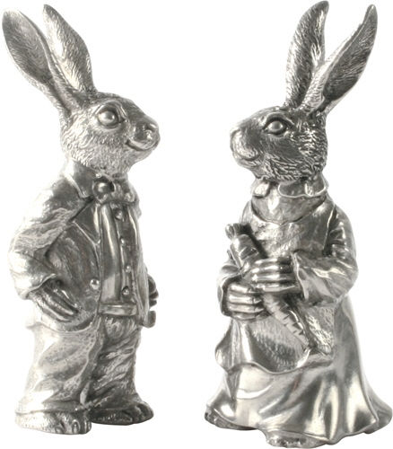 Thumbnail: Vagabond House Dressed Rabbits Salt & Pepper Set