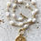 Thumbnail: VB & Co Bee Crown Intaglio Front Toggle Pearl Crystal Necklace Jewelry