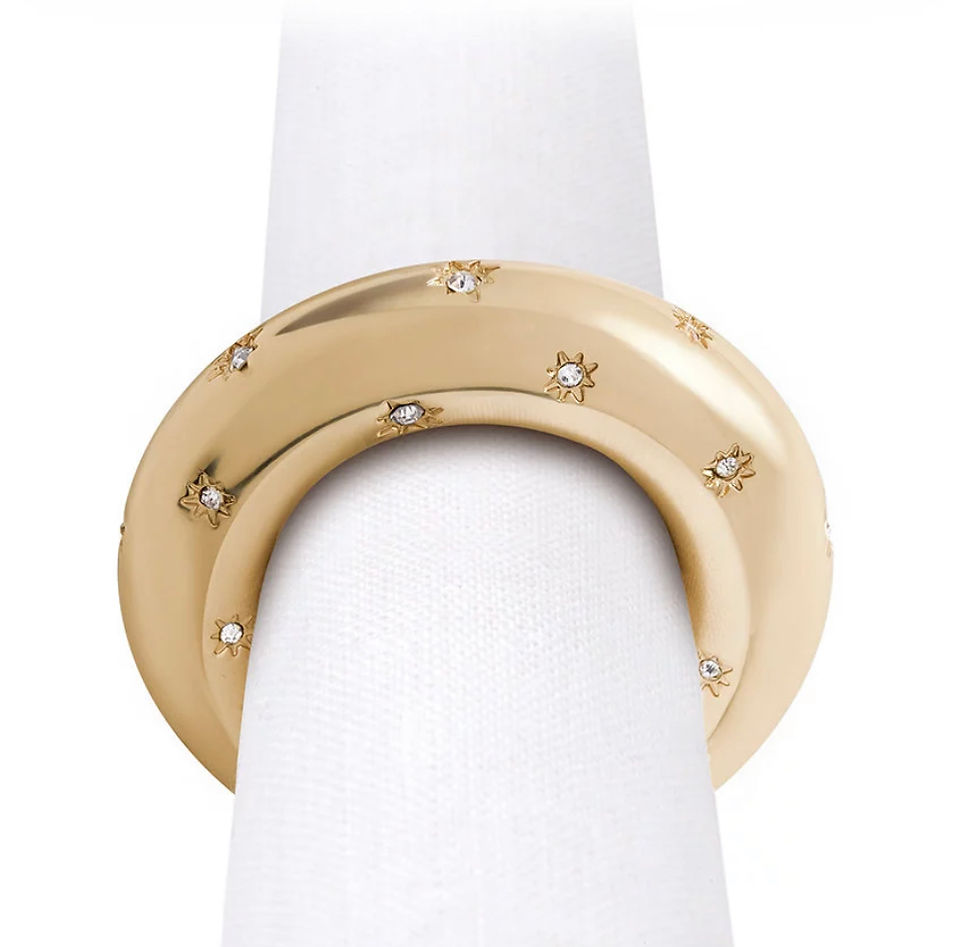 Thumbnail: L’Objet Stars Napkin Rings Gold (set of 4)