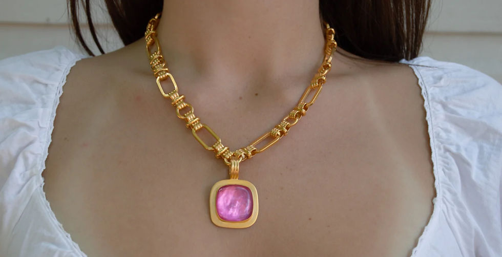 Dina Mackney Pippa Pink Triplet Necklace