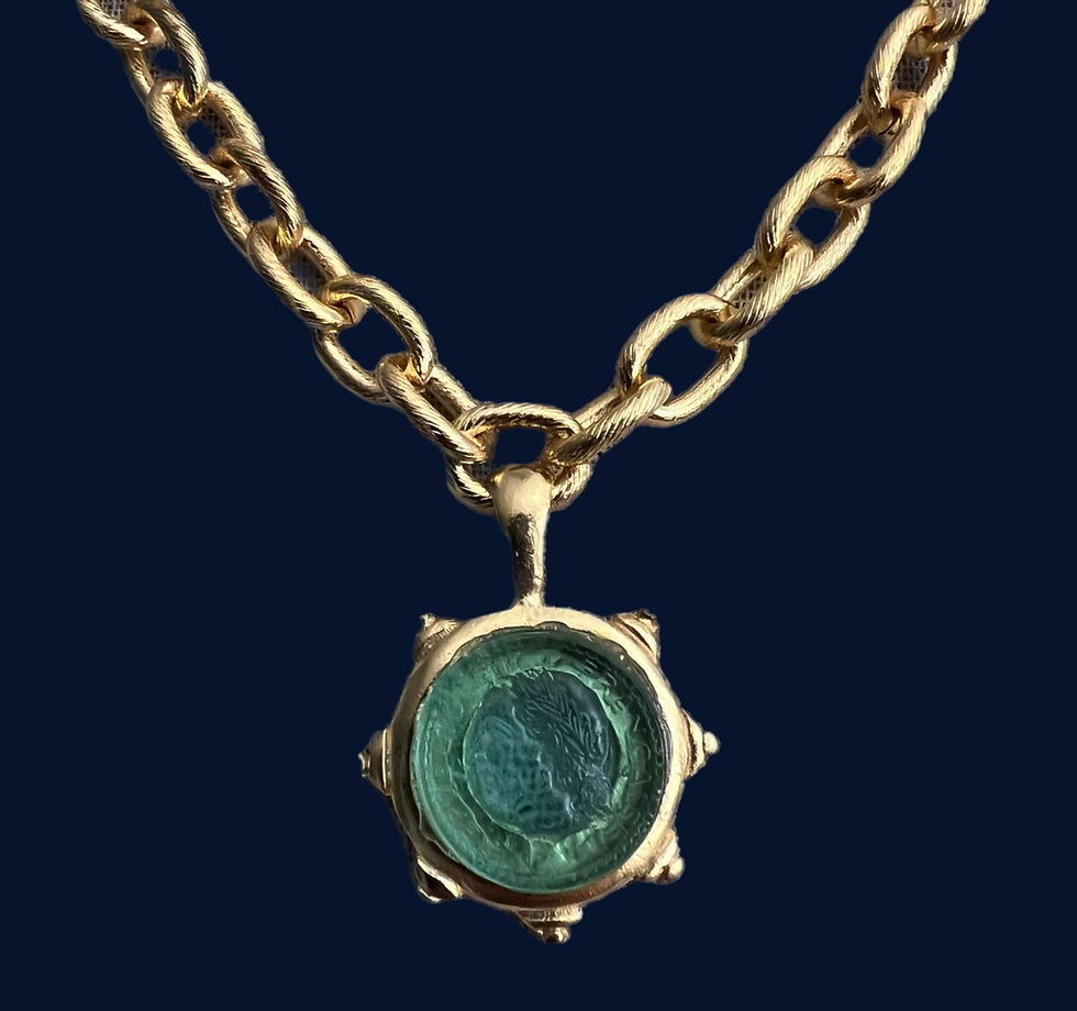 Susan Shaw Coin Venetian Glass Necklace
