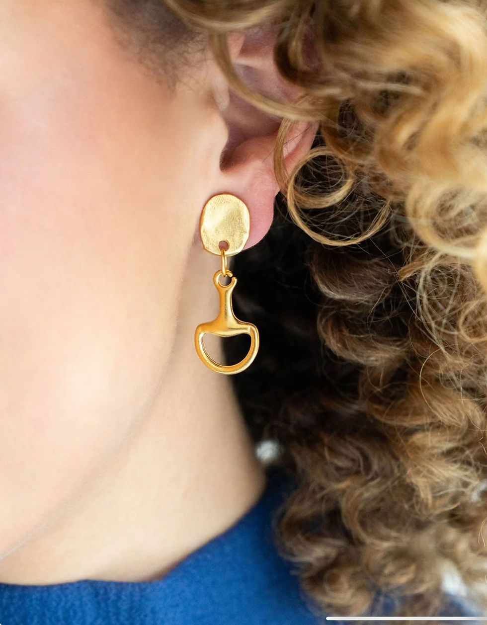 Thumbnail: Susan Shaw Horse Bit Earrings