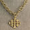 Thumbnail: Susan Shaw Gold Cross  Necklace Handcast Jewelry